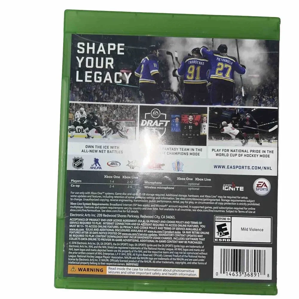 NHL 17 (Microsoft Xbox One, 2016)